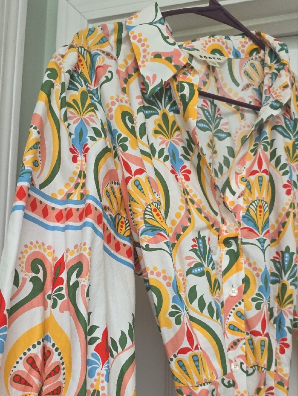 Boden Multicolor Paisley-Print Maxi Dress in Cream - Picture 3 of 3